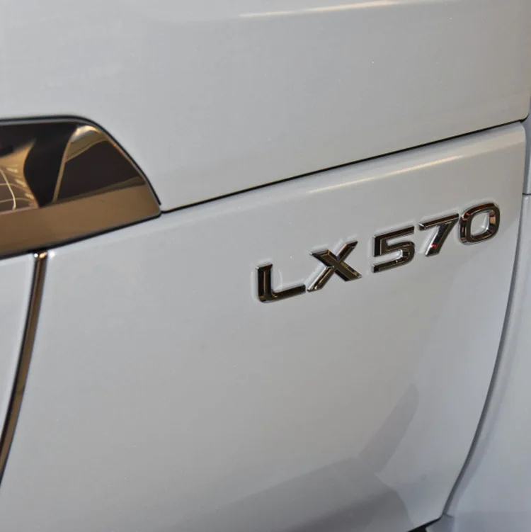 Серый квадрат S ЗНАЧОК ХРОМ Спорт SPORTPLUS буквы эмблема автомобильный Стайлинг модифицированный багажник боковой крыло логотип наклейка для Lexus LX570 - Цвет: LX570