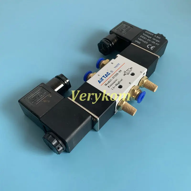 空気圧式5ウェイソレノイドバルブ,2つの位置,12v dc,24v ac 110v 220v 