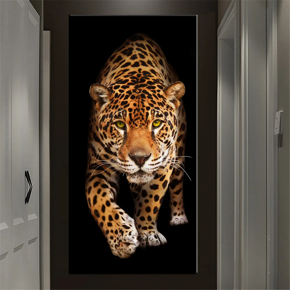 Animal Abstract Picture Animals Leopard Canvas Poster Nordic Print Wall Art Painting Modern Living Room Home Decoration | Дом и сад