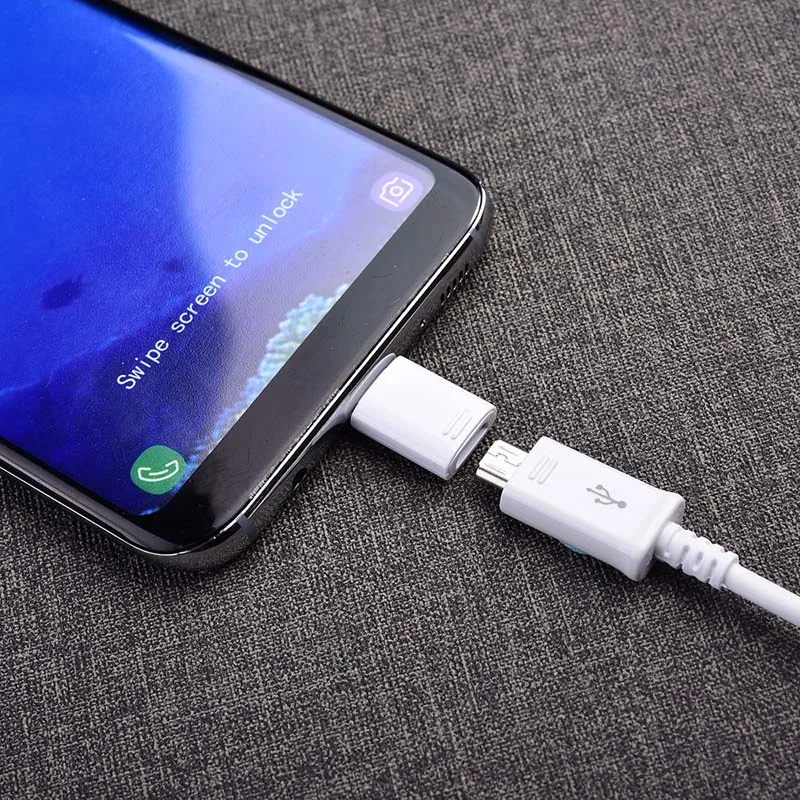 Samsung Micro USB-Type C 2A Быстрый зарядный кабель адаптер для Galaxy S8 S9 S10 Plus, Note 8, 9, 10, A30 A40 A50 A70 A8S