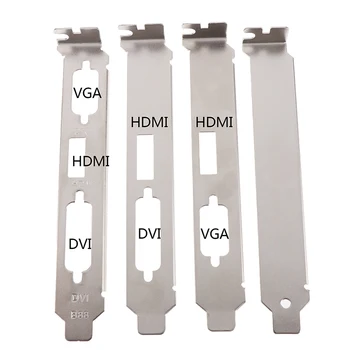 

2pcs High Profile Bracket Adapter HDMI DVI VGA Port Full-Height Profile Bracket For Video Card Connector 12cm