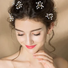 Fxmimior свадебные жемчужные заколки для волос Свадебные украшения для волос Свадебные аксессуары для волос для женщин и девочек упаковка из 6 штук