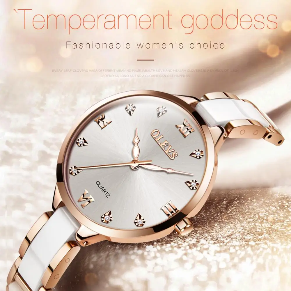 

Olevs Elegant Woman Simple Roman Numerals Quartz Watch Clothing Match Gift For Wife Girlfriend Ladiesâ€™ Wristwatch Casual Wearing