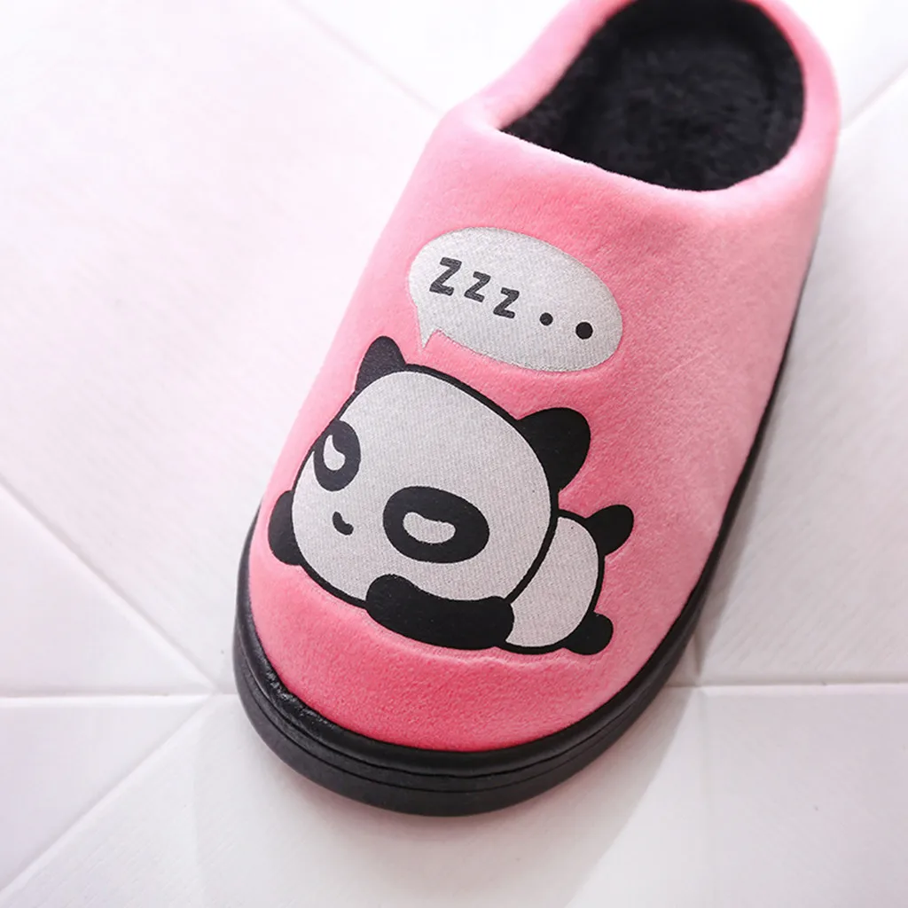 Пушистые тапочки для маленьких мальчиков и девочек; теплые домашние тапочки с милыми животными; детская обувь