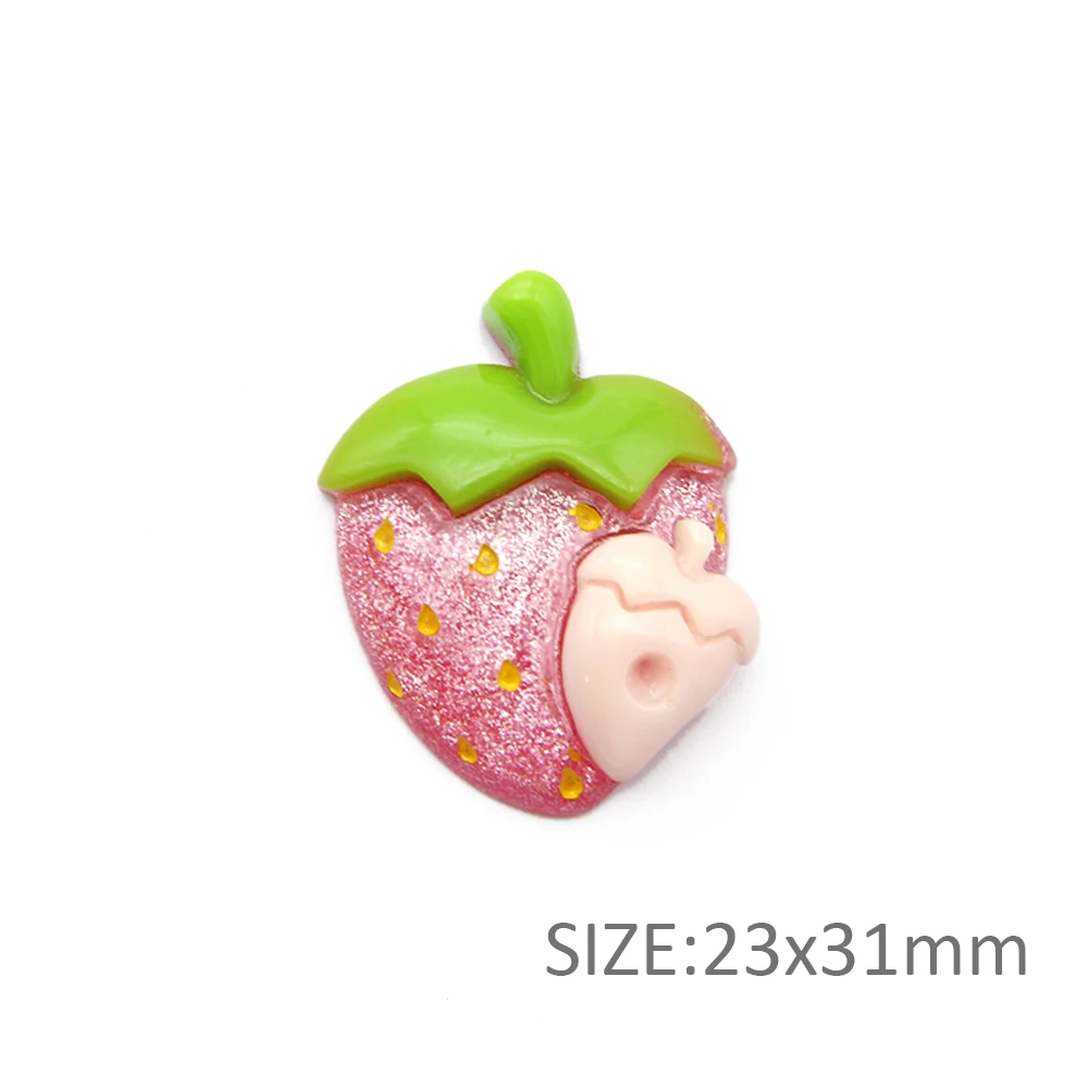 David accessories 25 шт./лот, фруктовый принт «3D смолы DIY заколка для волос, сумок, обуви, чехол для телефона с Материал полимерное украшение для дома, 25Yc2567 - Цвет: 1010685001