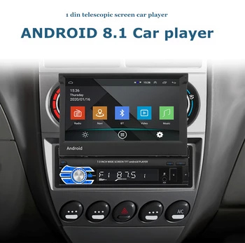 

1DIN Multifunction Car Radio retractable screen 7 inch wifi bluetooth HD touch screen driving recorder with GPS Car Player