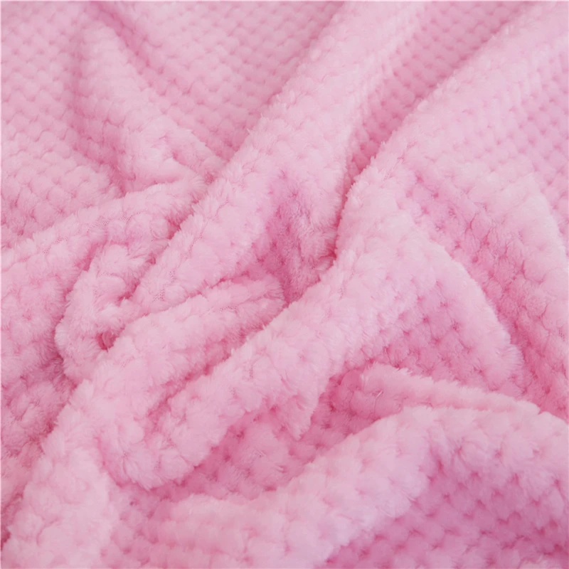 Soft Warm Flannel Blankets For Beds Solid Pink Blue Coral Fleece Mink Throw Sofa Cover Bedspread Fluffy Plaid Blankets-4