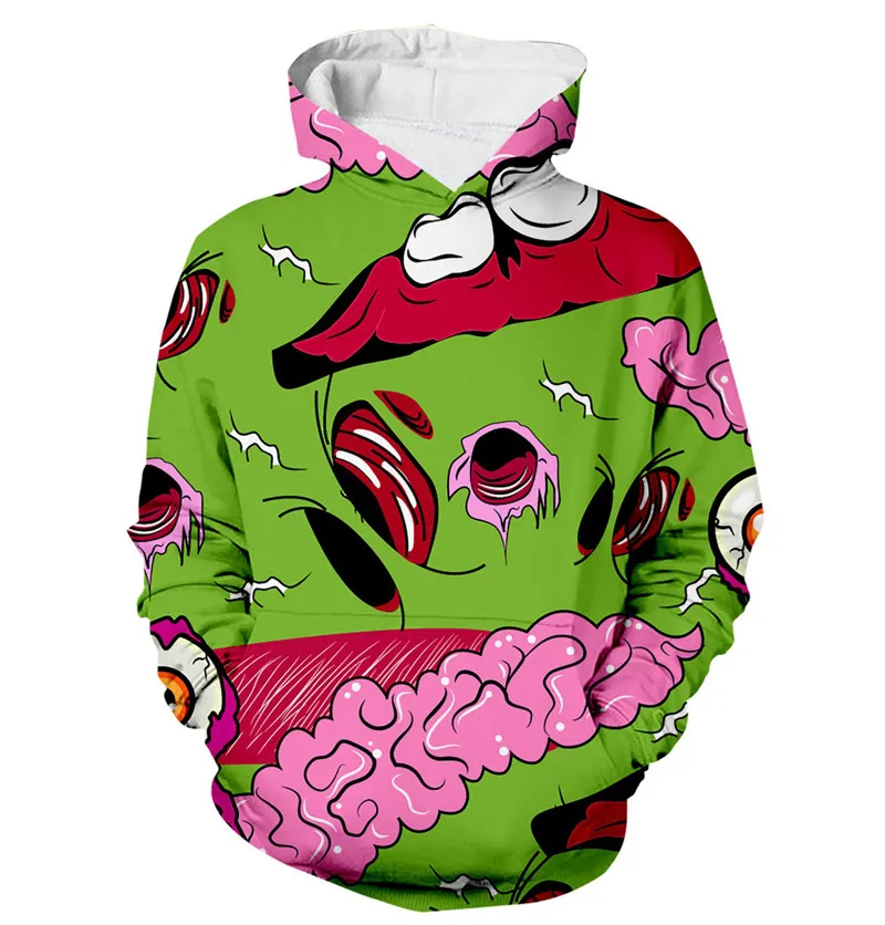 Зомби Толстовка хипстер 3d толстовки с изображением героев комиксов зимний