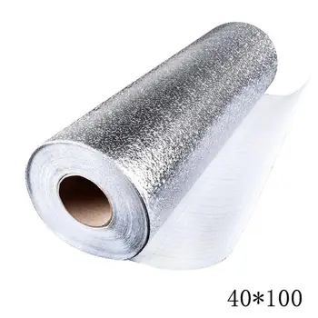 1Roll Aluminum Foil Thicken Self Adhesive Cabinet Kitchen Oil proof Protection Kitchen Foil Waterproof Stove Tin Gas Access Z2K0