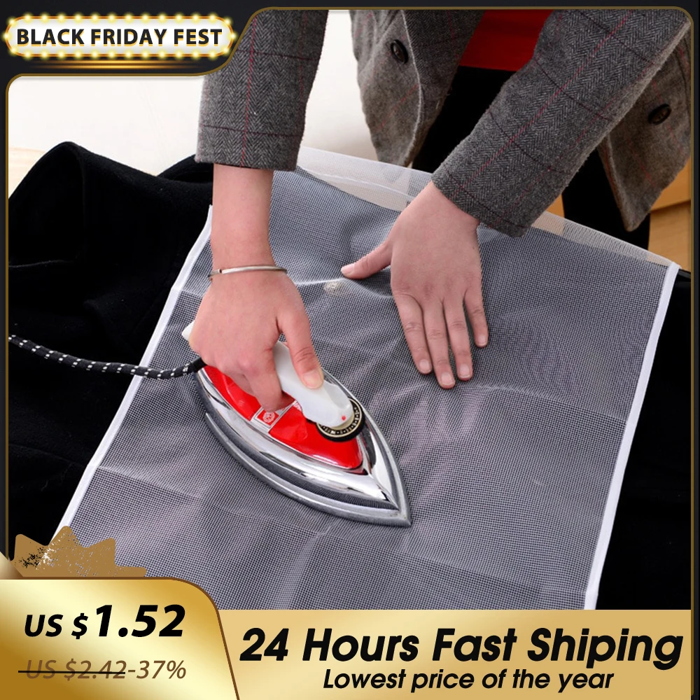 

1PCS 90x40cm High Temperature Ironing Cloth Ironing Cover Household Protective Insulation Against Pressing Pad Boards Mesh Cloth