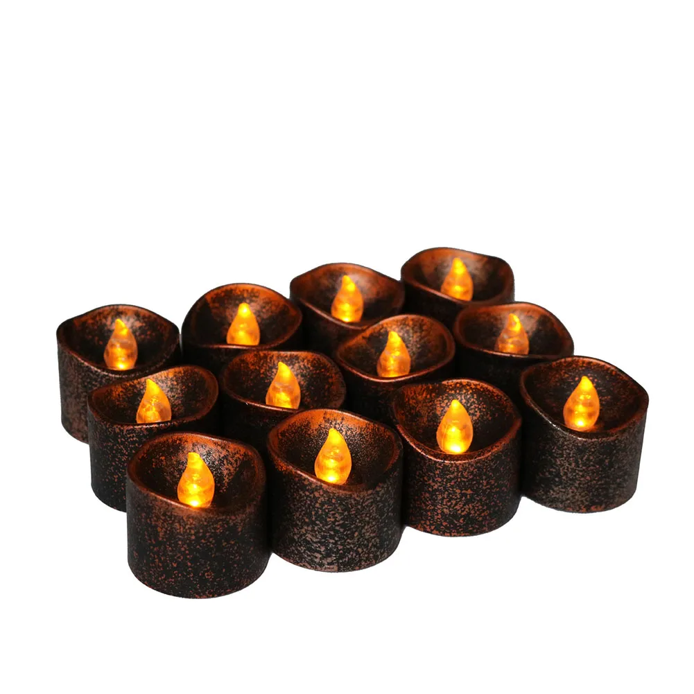 

2PCS Portable Lamp Decoration Flicker Cylindrical Halloween Candle Electronic UV