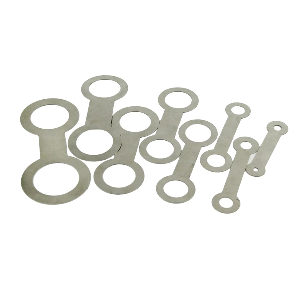 8Pcs Stainless Steel Saxophone Leveling Rings Pad Woodwind Instrument Pads
