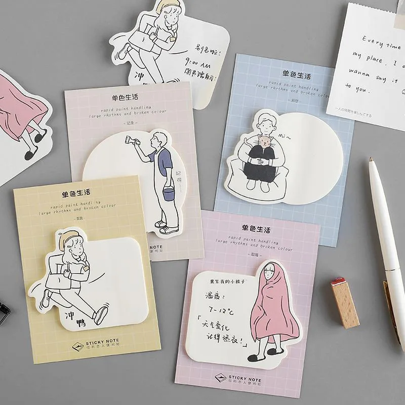 Простой самоклеящийся блокнот для заметок 30 листов школьные принадлежности