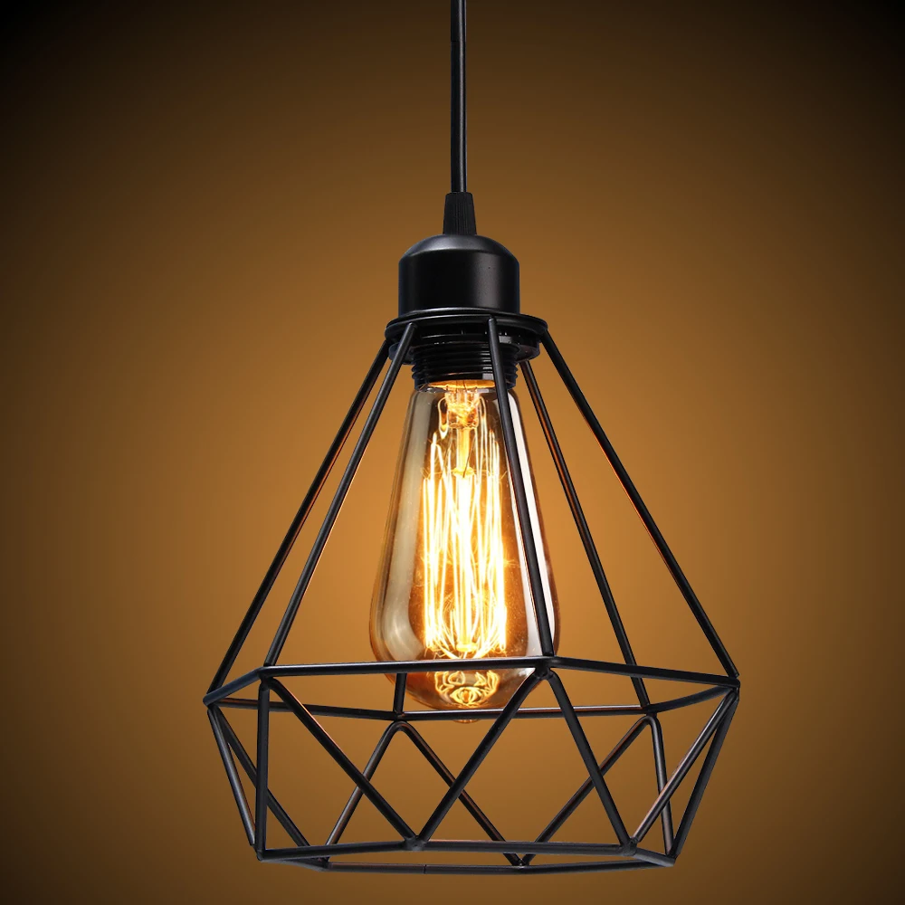 

Lamp Covers Retro Metal Lamp Guard Industrial Lampshade for Pendant Lights Ceiling Pendant Cage Home Cafe Shop Decoration D35