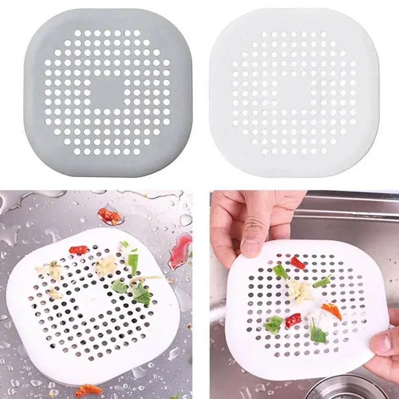 Kitchen Sink Anti-blocking Silicone Floor Drain Cover Bathroom Drain Hair Sewer Screen Shower Drain Cover