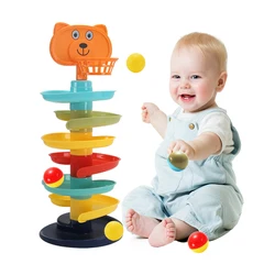 Tour à billes roulantes pour bébé, jouet hochet, piste rotative, éducatif pour nouveau né 