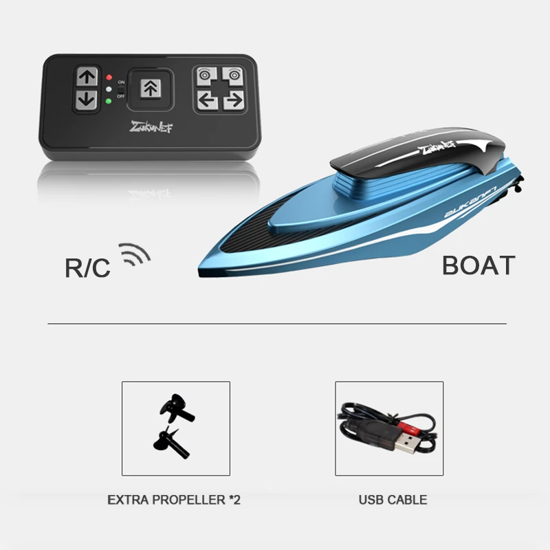 Mini RC Boats High Speed Electronic Racing Remote Control  Ship Children Competition Water Toys Kids Gifts Led Light