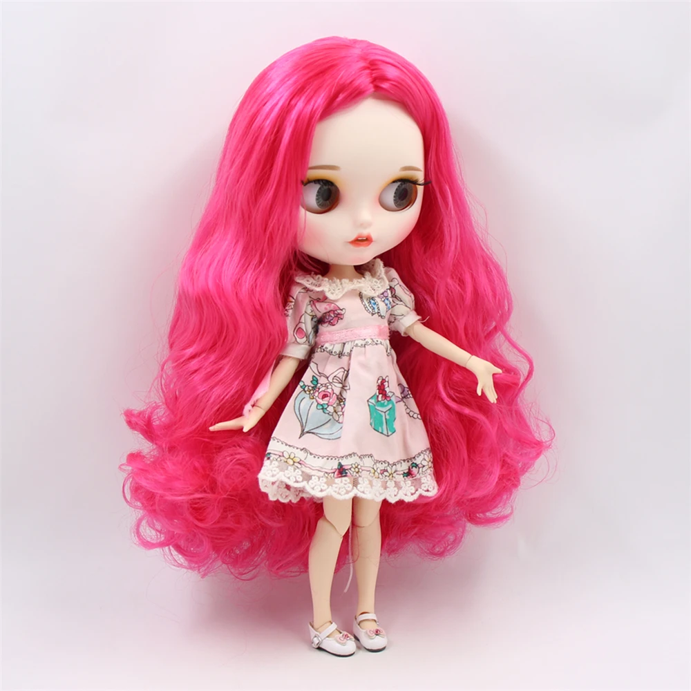 Fortune Days 1/6 bjd кукла шарнирное тело 30 см белая кожа Новое матовое лицо мягкие длинные вьющиеся волосы smail лицо с бровей игрушка кукла