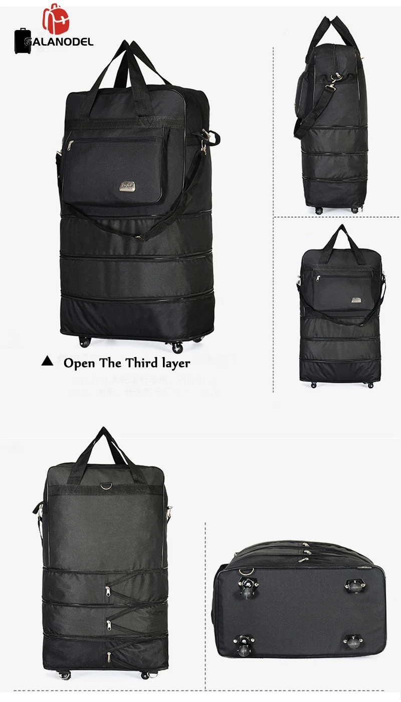 GALANODEL Duffel портативная дорожная сумка, ткань Оксфорд, багаж с колесами, сумки большой емкости, ручные сумки, водонепроницаемые для мальчиков, Mochila