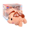 Electronic toy car Cute piggy model Universal walking music cool lighting Interactive Cartoon Pig Electric Virtual Pets kids boy 3