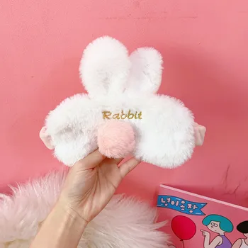 

Soft Plush Eye Masks Silk Love Cloud Eye Cover Rabbit Plush Sleeping Mask Eyepatch Cartoon Nap Eye Shade Rabbit Blindfold Adult