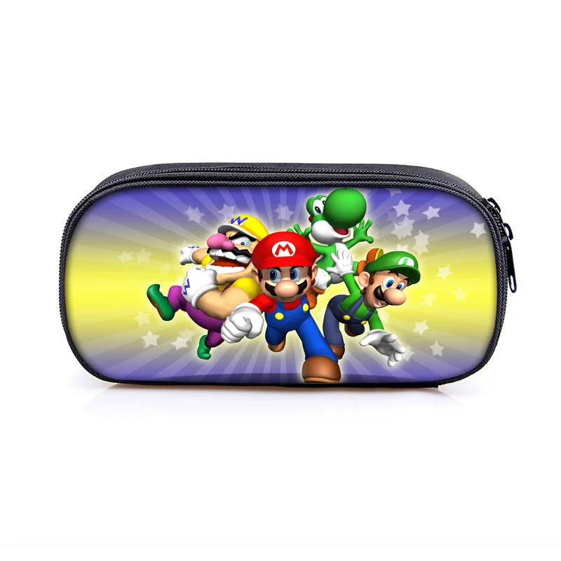 Чехол-карандаш Super Mario, Соник, коробка для макияжа, школьные сумки для девочек-подростков, аниме, Детская сумка-карандаш, канцелярские принадлежности на молнии, принадлежности