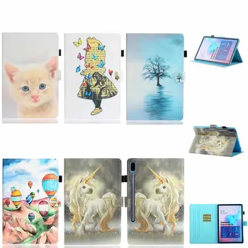 

Leather PU Stand Flip Case For Samsung Galaxy Tab S6 10.5 SM-T860 SM-T865 T860 2019 10.5" Case Tablet Smart Cover Fundas Coque