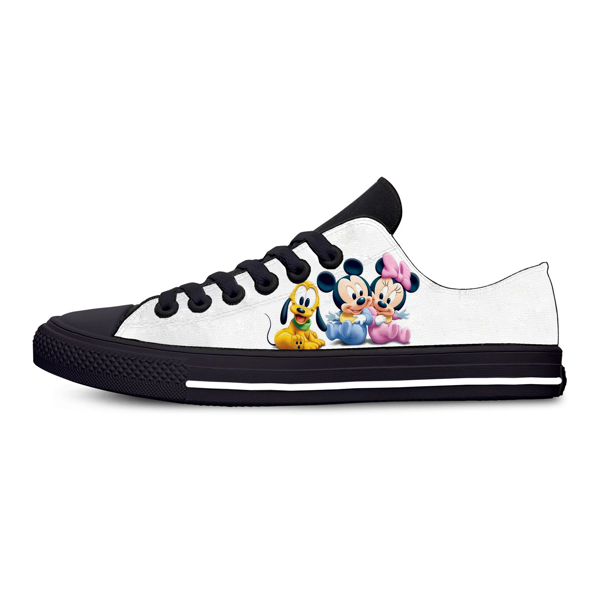 Лидер продаж; Модные низкие мужские и женские легкие кроссовки; дышащая Классическая парусиновая обувь; Качественная доска; обувь с милой Минни Маус - Цвет: Minnie Mouse3