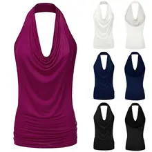 Новые дышащие Висячие шеи женские рубашки для иоги Фитнес Футболка женская быстросохнущая спортивная одежда без рукавов