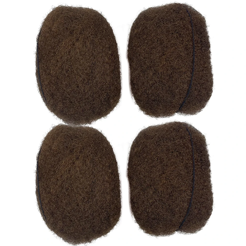 Tight Afro Kinky Human Hair,Ideal for Making,Locs Repair,Extensions,Twist,Braids 4 Bundles/Package #6 Light Brown