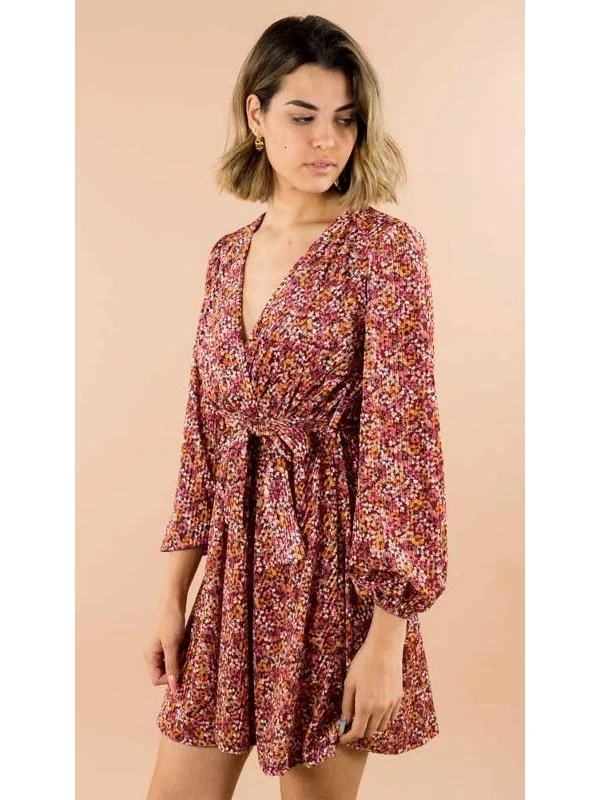 GREYMODA VESTIDO MUJER ESTAMPADO FLORES