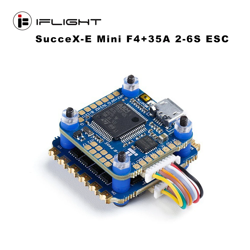 IFlight sucex-E Mini F4 35A 2-6S Flight Stack(MPU6000) с sucex-E mini F4 FC/sucex-E mini 35A 4 в 1 ESC для дрона FPV
