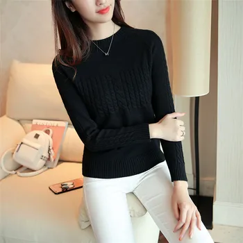 

Sweater Women 2020 Fall Winter Long Sleeve Knitted Pullover Sweater Female Korean Red