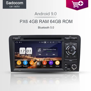 

PX6 TDA7851 2 din Android 10.0 car radio 8 core 4GB 64G ROM Car DVD Player For AUDI A3 2003-2013 S3 RS3 RADIO GPS Glonass map