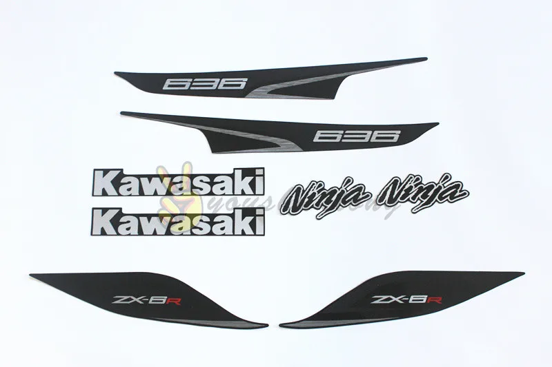 6R-13 полная наклейка подходит для Kawasaki-NinjaZX6R 2013 лет мотоциклетный шлем Светоотражающая Автомобильная наклейка s синий