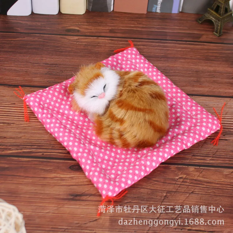 Cloth Pad Cat Model Cat Children Plush with Sound Will Call Home Decoration Animal Model Toy