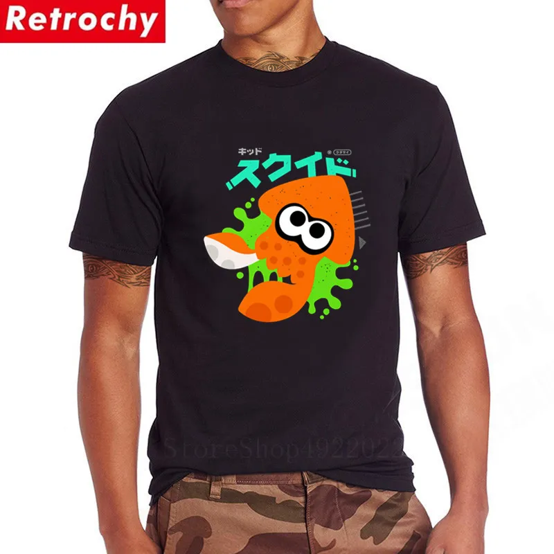 Высокое качество Kawaii Splatoon, кальмар футболка Летняя мужская классическая игра одежда футболки Прохладный Осьминог Splatoon футболка для
