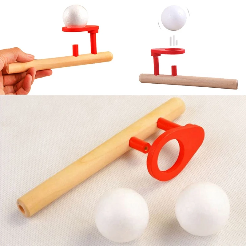 

3pcs/lot Wooden Toy Nostalgic Gadgets Fun Wood Tube Balance Blow Ball Toy
