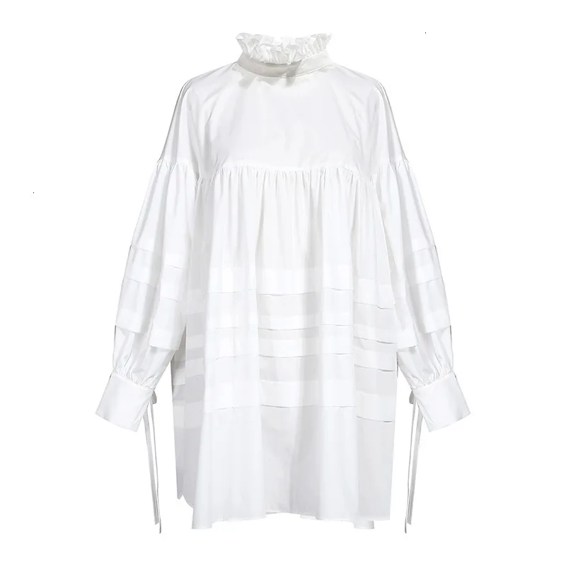 white Модная женская рубашка, осень, новинка, корейский стиль, женские блузки, сплошной цвет, хлопок, повседневная женская одежда D095 - Цвет: white