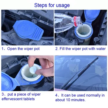 

Windshield Effervescent Tablets Glass Wash Cleaning Remover Wiper Accessory 50pcs Car For metal rubber Practical