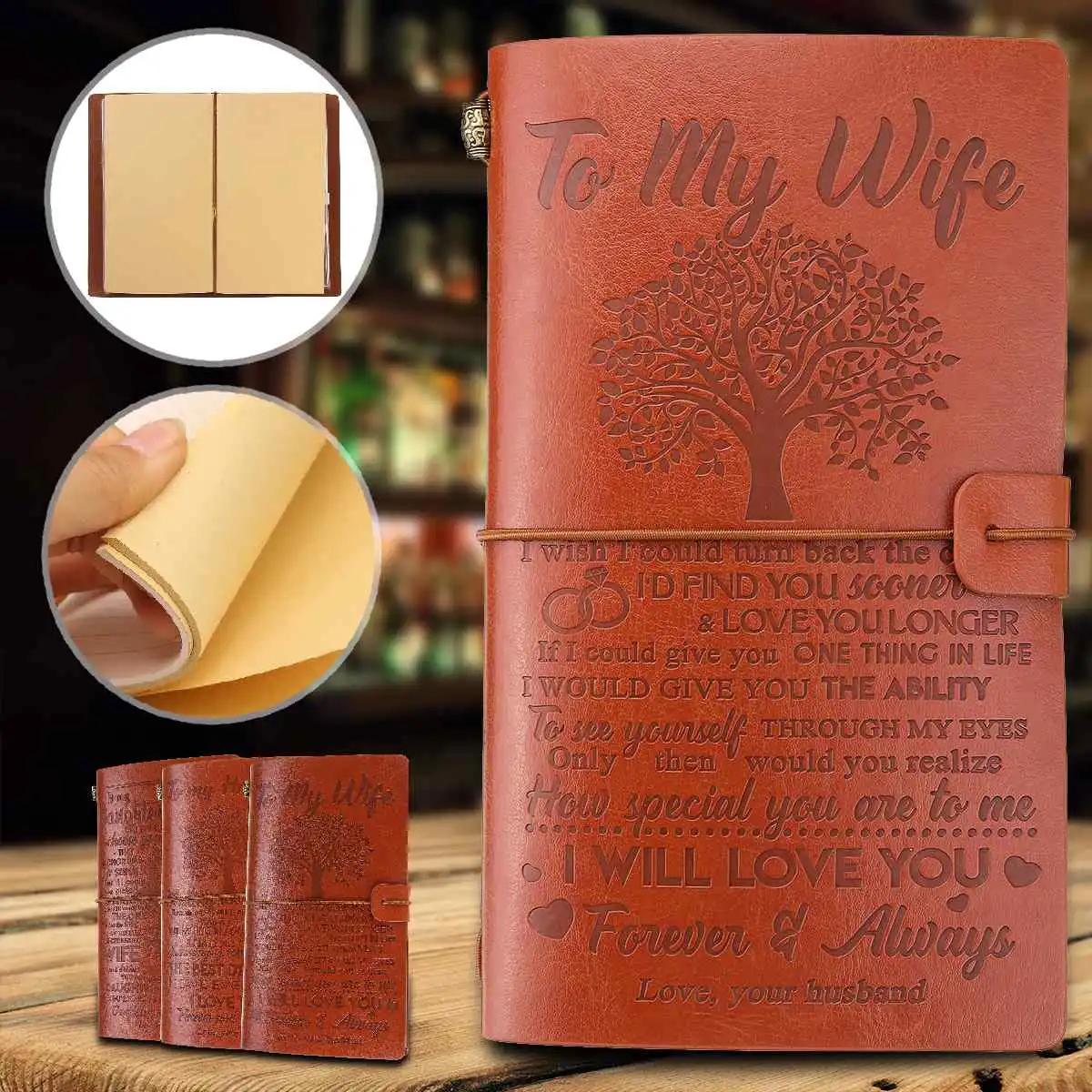 leather journal for wife