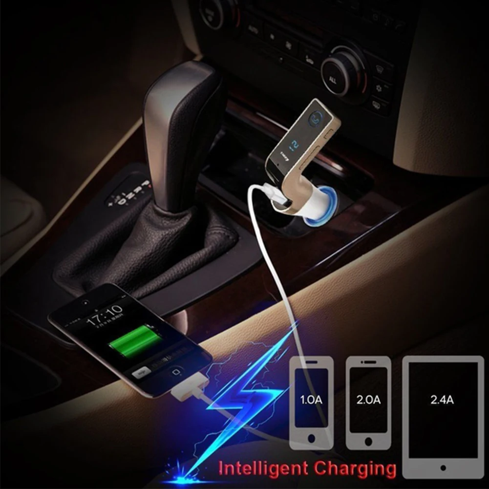 USB fm-передатчик MP3 плеер Громкая связь Bluetooth цифровой дисплей автомобильное зарядное устройство шумоподавление многофункциональная Поддержка TF карта