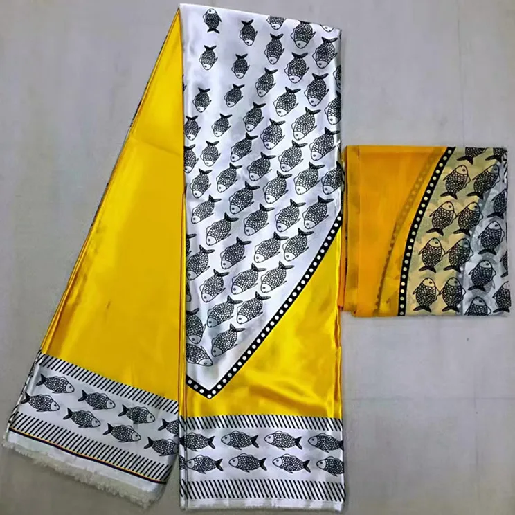 Африканская ткань Африканская шелковая восковая ткань атласная шелковая ткань Анкара ткань Дубай кружево 2+ 4 ярдов шифоновая ткань Африканская восковая MO-N4