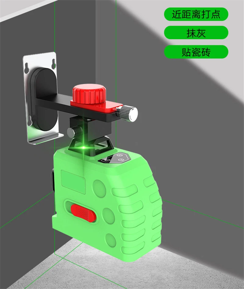 12 Lines 3D Laser Level Green Self-Leveling 360 Degre Horizontal And Vertical Cross Lines Green Laser Line With Tripod Battery