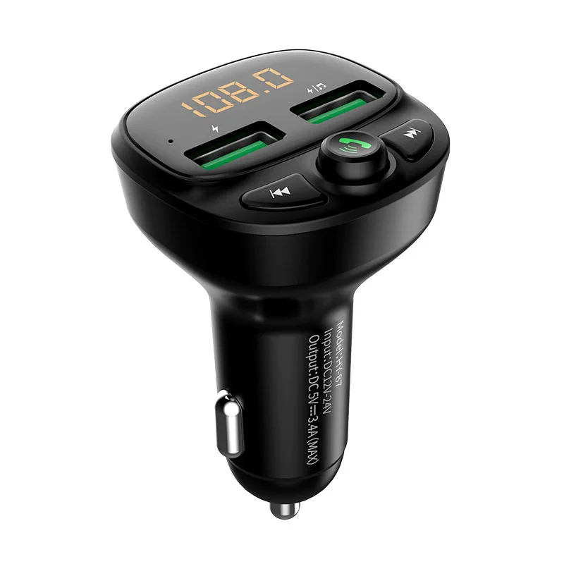 JaJaBor fm-передатчик, fm-модулятор, Bluetooth 5,0, Handsfree CarKit, аудио MP3 плеер, Обнаружение напряжения, двойное USB Автомобильное зарядное устройство