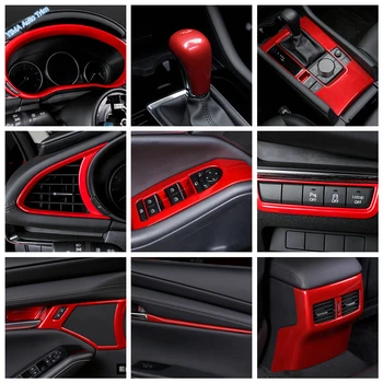 

Car Window Lift / Head Lights Switch Button / Rear Air AC Vent Outlet Anti-kick board Cover Trim Fit For Mazda 3 2019 - 2021