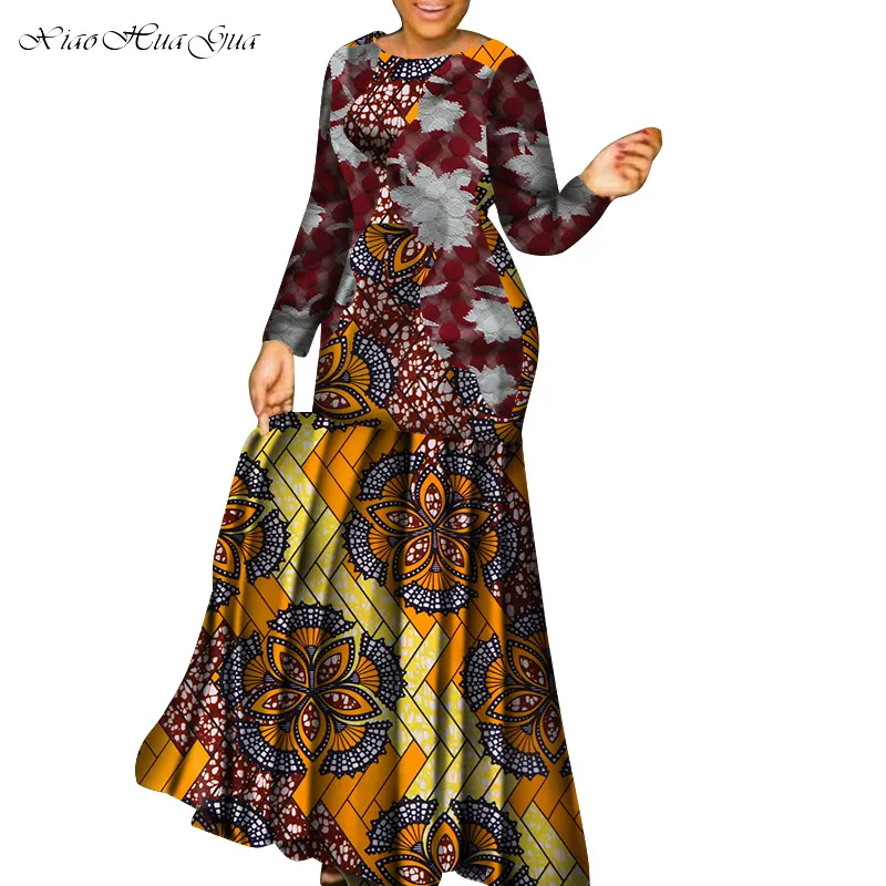 Новые африканские платья для женщин dashiki vetement femme рубашка в африканском стиле bazin riche ankara Большие размеры вечерние длинные платья wy5265