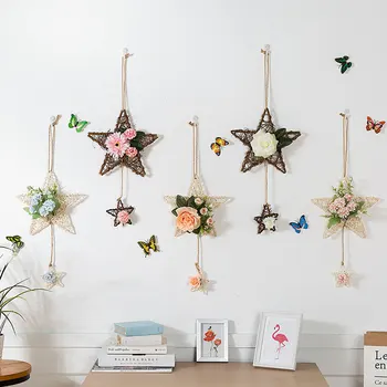 

Nordic Wall decor sticker Pendant Flower Milk Tea Shop Creative Living Room Dining Bedroom Hanging Ornaments wallpaper