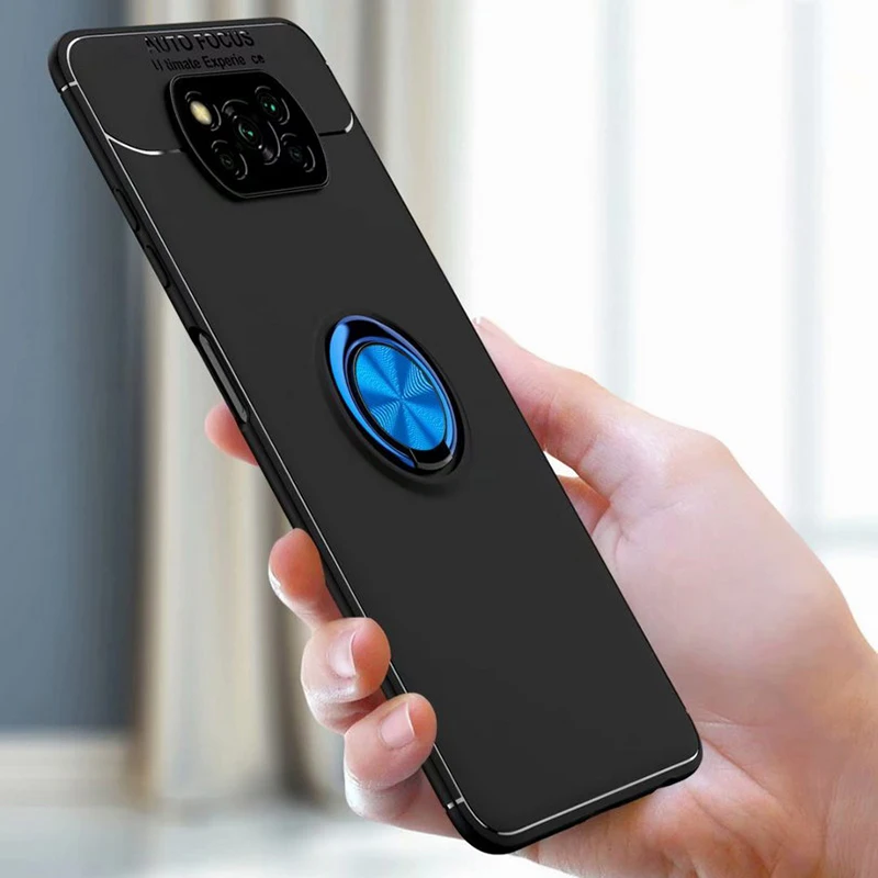 For POCO X3 NFC Magnetic Metal Ring Stand Soft TPU Shockproof Case Cover For Xiaomi Mi F2 Pro 10 9 SE A3 Lite Redmi K30 Pro|Fitted Cases| - AliExpress