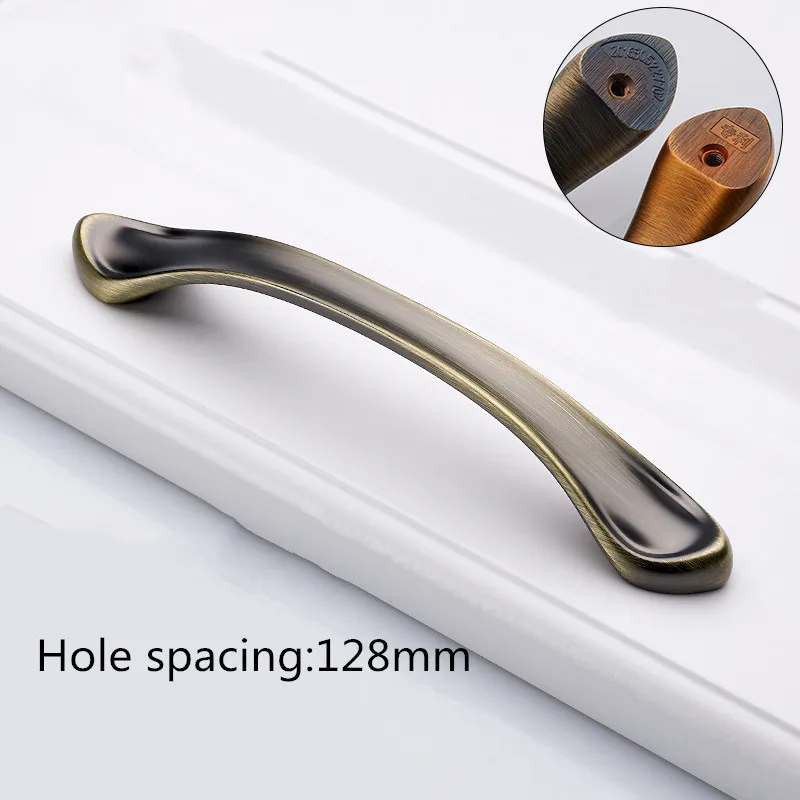 128mm Американский стиль Dooroom шкаф из цинкового сплава ручки для двери кухонного шкафа ручки для выдвижных ящиков модная мебель металлическая ручка - Цвет: 128mm